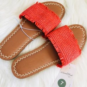 Universal Thread NWT Woven Slip On Slide Sandals